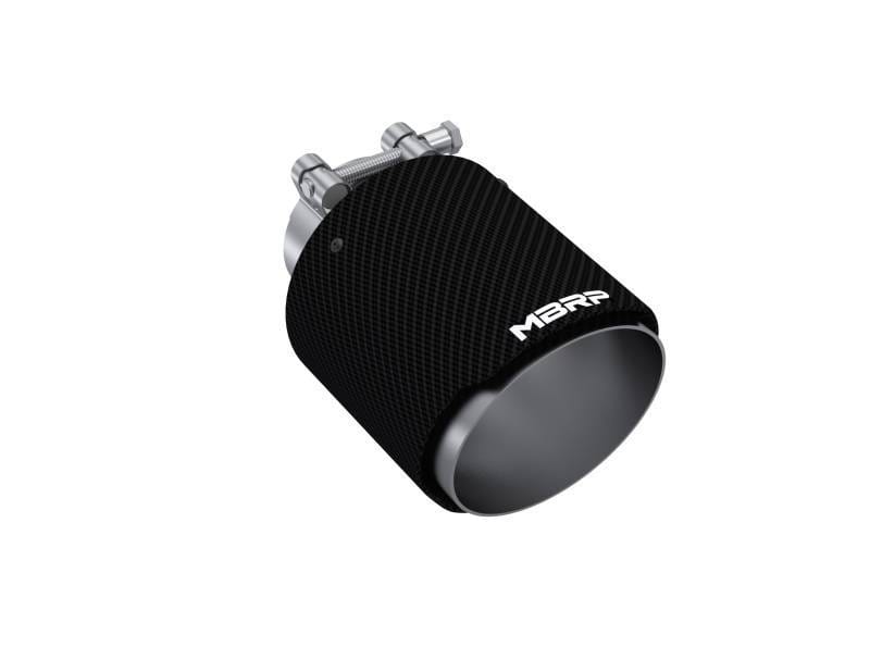 MBRP Exhaust pT5191CF MBRP Universal Carbon Fiber Tip 2.5in ID / 4.5in OD Out / 6.5in Length Angle Cut Dual Wall