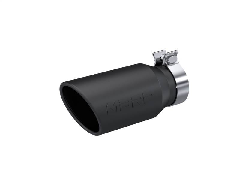 MBRP Exhaust pT5196BLK MBRP Universal Tip 4.5in OD / 3.2in Inlet / 10in Length / Angled Cut Rolled End - Black