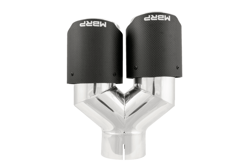 MBRP Exhaust pT5182CF MBRP 3in ID / Dual 4in OD Out Staggered L 9.87in / R 9.37in Dual Wall Carbon Fiber Univ Exhaust Tip thumbnail 3
