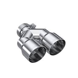 MBRP Exhaust pT5183 MBRP 3in ID / Dual 4in OD Out Staggered L 9.37in / R 9.87in Single Wall T304 SS Univ Exhaust Tip