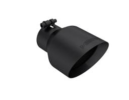 MBRP Exhaust pT5187BLK MBRP Universal 3in Hex Tip 5in Inlet 8in Length Dual Wall Exhaust Tip - Black Coated