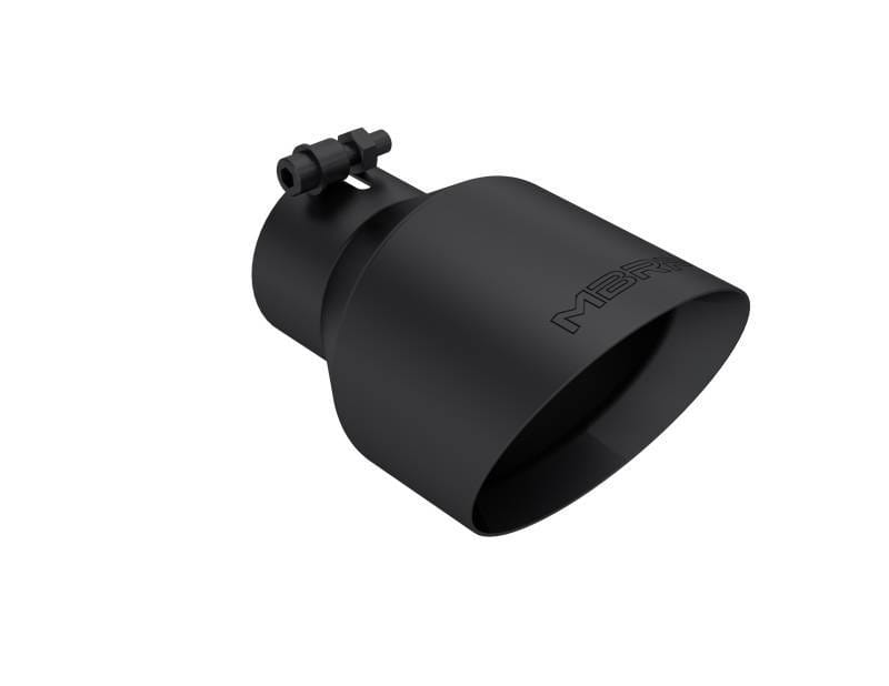 MBRP Exhaust pT5187BLK MBRP Universal 3in Hex Tip 5in Inlet 8in Length Dual Wall Exhaust Tip - Black Coated
