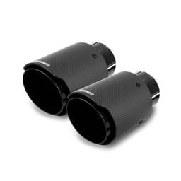 Mishimoto MMEXH-TIP-CFD25BK Mishimoto 2x Carbon Fiber Muffler Tip 2.5in Inlet 3.5in Outlet Black