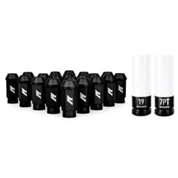 Mishimoto MMLG-1220-23LBK Mishimoto Aluminum Locking Lug Nuts 1/2 X 20 23pc Set Black
