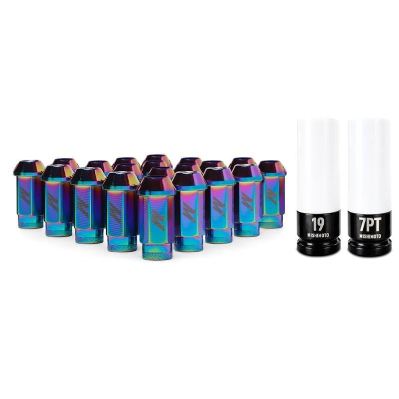Mishimoto MMLG-1220-23LNC Mishimoto Aluminum Locking Lug Nuts 1/2 X 20 23pc Set Neo Chrome