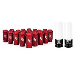 Mishimoto MMLG-1220-23LRD Mishimoto Aluminum Locking Lug Nuts 1/2 X 20 23pc Set Red