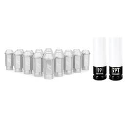 Mishimoto MMLG-1220-23LSL Mishimoto Aluminum Locking Lug Nuts 1/2 X 20 23pc Set Silver