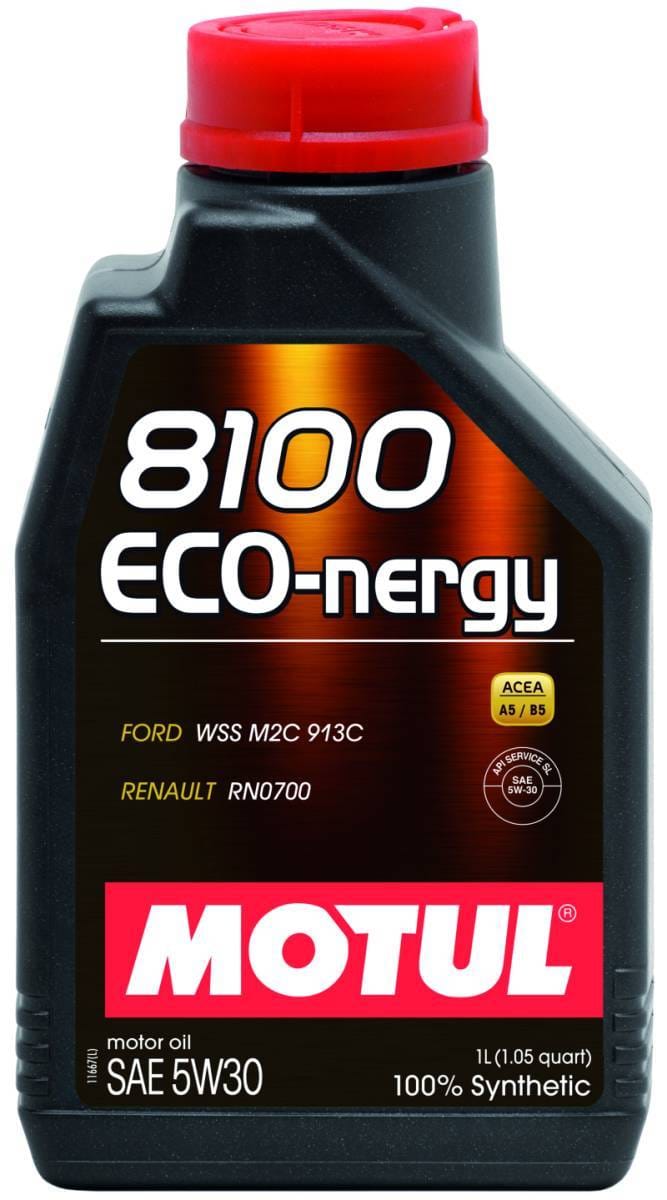 Motul 102782 Motul 1L Synthetic Engine Oil 8100 5W30 ECO-NERGY - Ford 913C