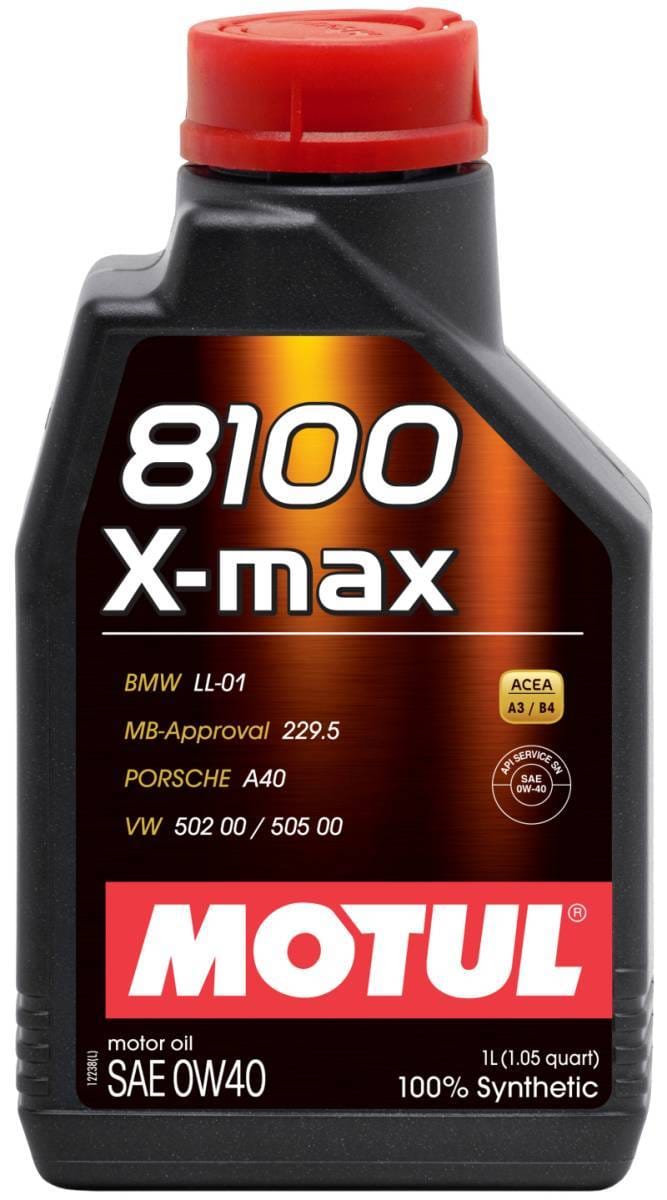 Motul 104531 Motul 1L Synthetic Engine Oil 8100 0W40 X-MAX - Porsche A40