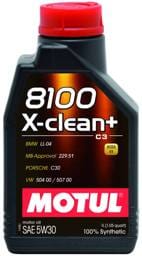 Motul 106376 Motul 1L Synthetic Engine Oil 8100 5W30 X-CLEAN - LL04- MB 229.51- 504.00-507.00