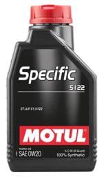 Motul 107304 Motul 1L OEM Synthetic Engine Oil ACEA A1/B1 Specific 5122 0W20