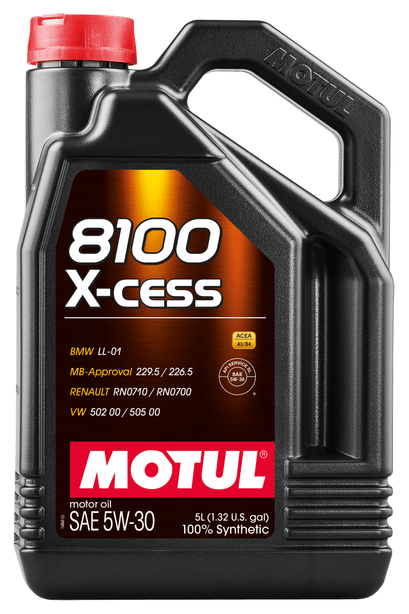 Motul 108946 Motul Synthetic Engine Oil 8100 5W30 X-CESS 5L