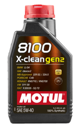 Motul 109761 Motul 1L Synthetic Engine Oil 8100 X-CLEAN Gen 2 5W40