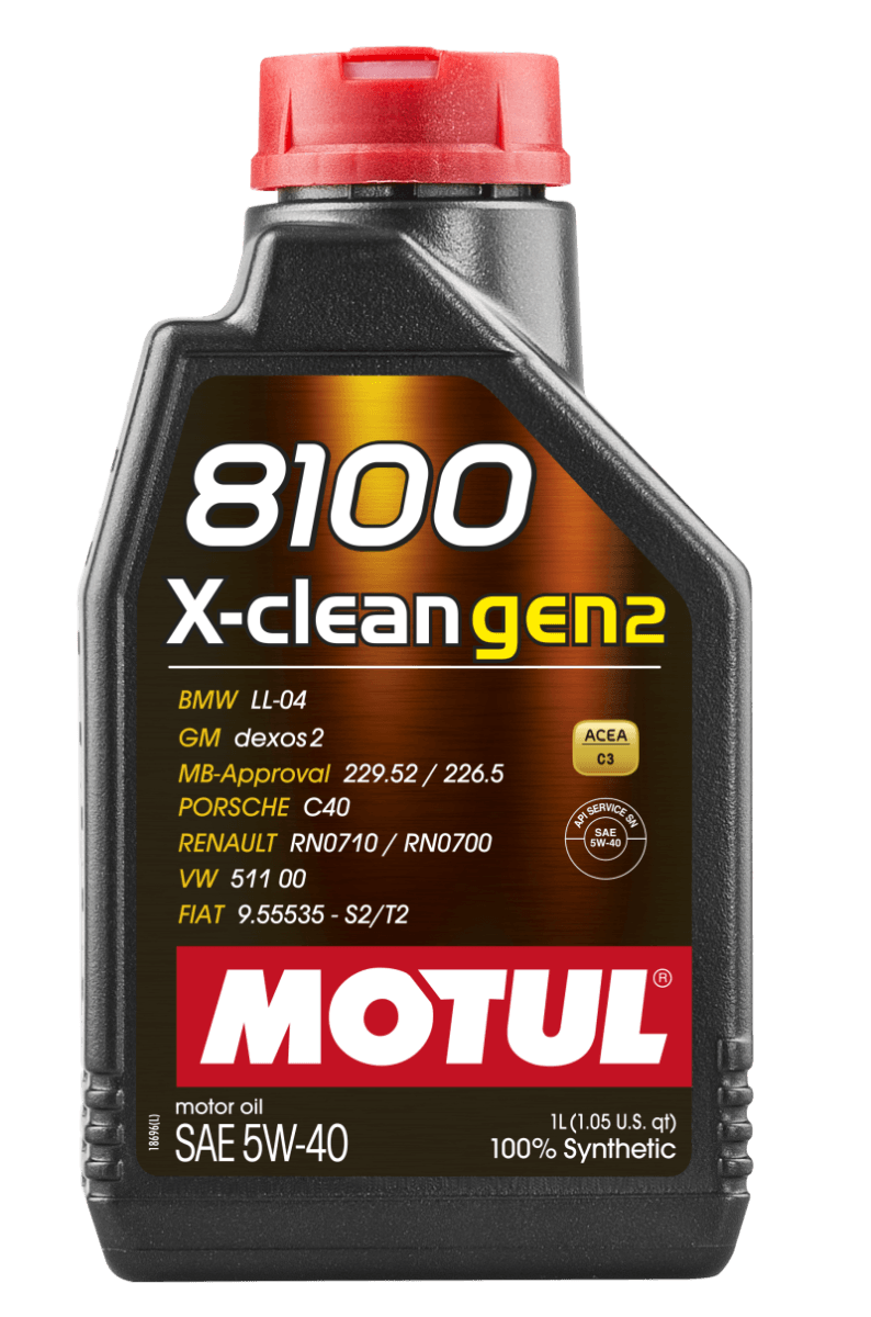Motul 109761 Motul 1L Synthetic Engine Oil 8100 X-CLEAN Gen 2 5W40