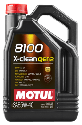 Motul 109762 Motul 5L Synthetic Engine Oil 8100 X-CLEAN Gen 2 5W40