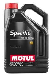 Motul 107384 Motul 5L Specific 508 0W20 Oil - Acea A1/B1 / VW 508.00/509.00 / Porsche C20