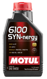 Motul 107970 Motul 1L Technosynthese Engine Oil 6100 SYN-NERGY 5W30 - VW 502 00 505 00 - MB 229.5
