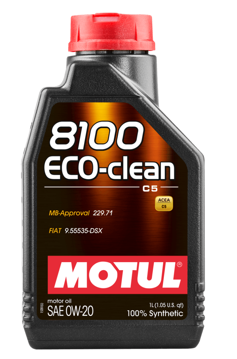Motul 108813 Motul 1L Synthetic Engine Oil 8100 Eco-Clean 0W20