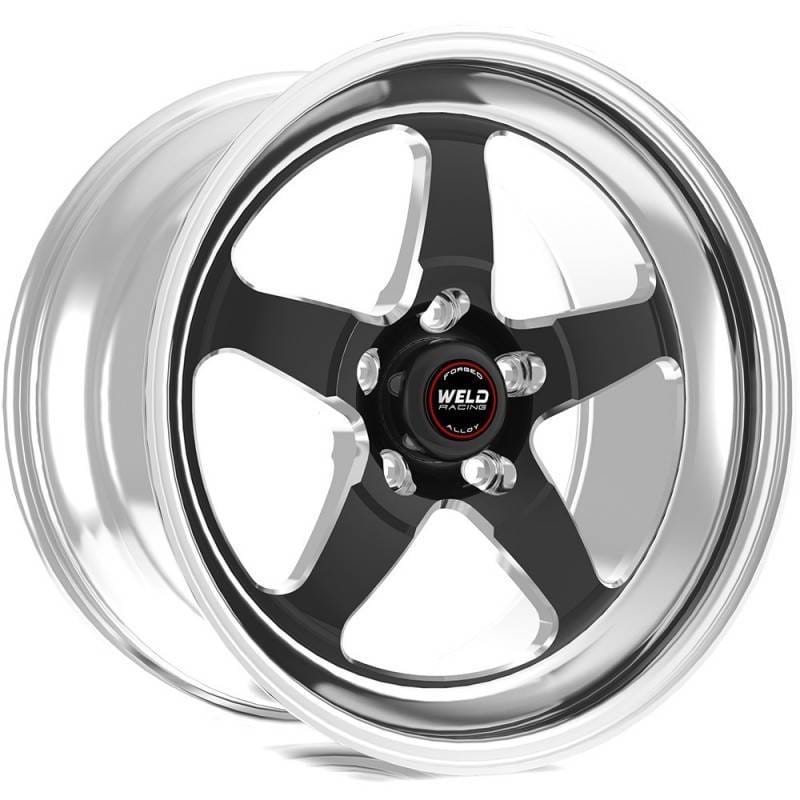 Weld 71HB7050C22A Weld S71 17x5 / 5x5mm BP / 2.2in. BS Black Wheel 3.18 ID (High Pad) - Non-Beadlock