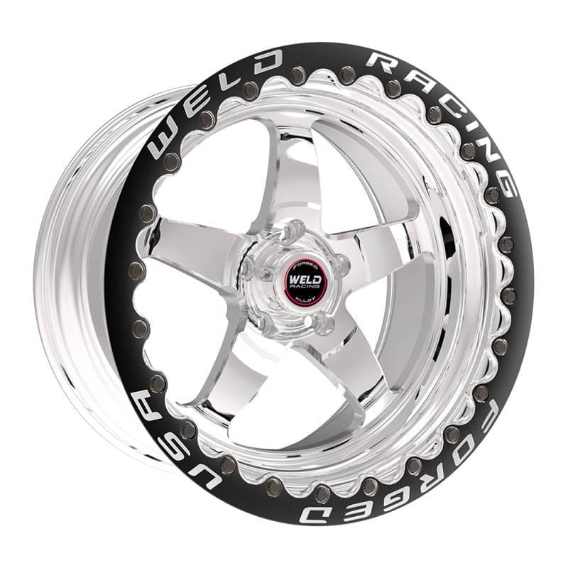 Weld 71HP7100W67G Weld S71 17x10 / 5x115mm BP / 6.7in. BS Polished Wheel (High Pad) - Polished Single Beadlock MT