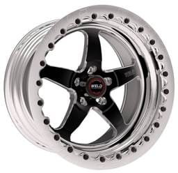Weld 71MB7120A48G Weld S71 17x12 / 5x4.5 BP / 4.8in. BS Black Wheel (Medium Pad) - Polished Single Beadlock MT