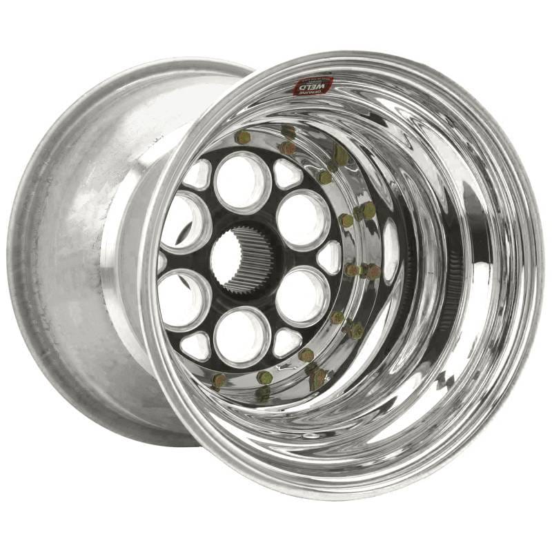 Weld 735B-51755-6 Weld Magnum Sprint 15x17 / 42-Spline / 5in. BS Black Wheel - Outer Beadlock w/6-Dzus Cover