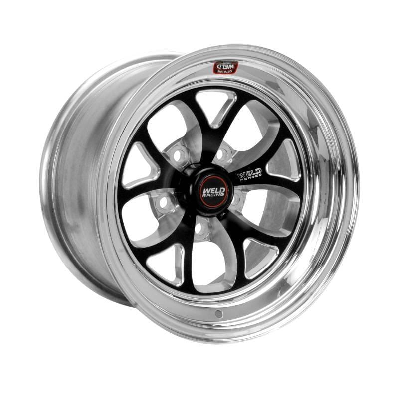Weld 76MB-514A35A Weld S76 15x14.33 / 5x4.5 BP / 3.5in. BS Black Wheel (Medium Pad) - Non-Beadlock