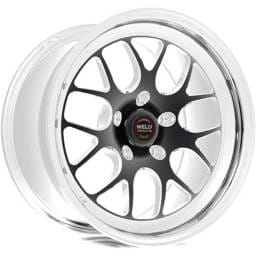 Weld 77HB7105W57F Weld S77 17x10.5 / 5x115mm BP / 5.7in. BS Black Wheel (High Pad) - Black Single Beadlock MT