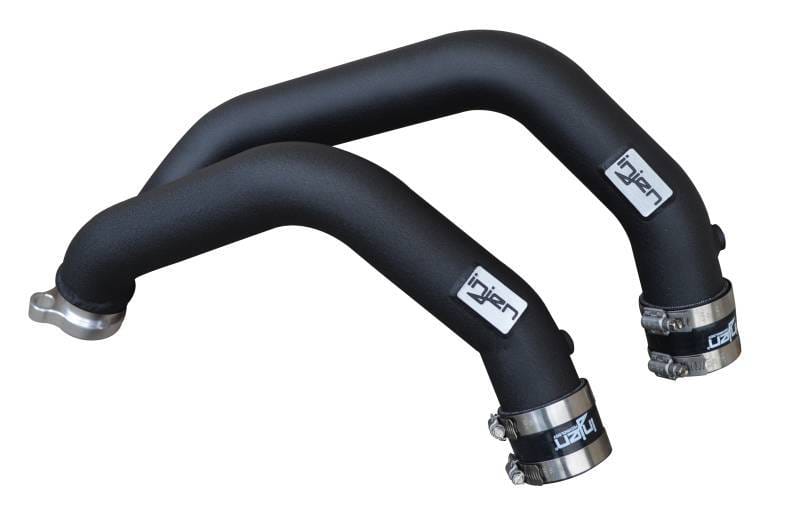 Injen SES1116ICPWB Injen 15-16 BMW M3(F80)/M4 (F82/83) 3.0L L6 Twin Turbo 2PC Aluminum Int. Charge Pipe - Wrinkle Black - Fits 2015-2020 BMW M4 thumbnail 3