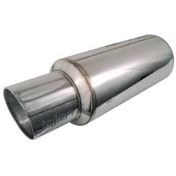Injen SES225C Injen 2 3/8 Universal Muffler w/Stainless Steel resonated rolled tip (Injen embossed logo)