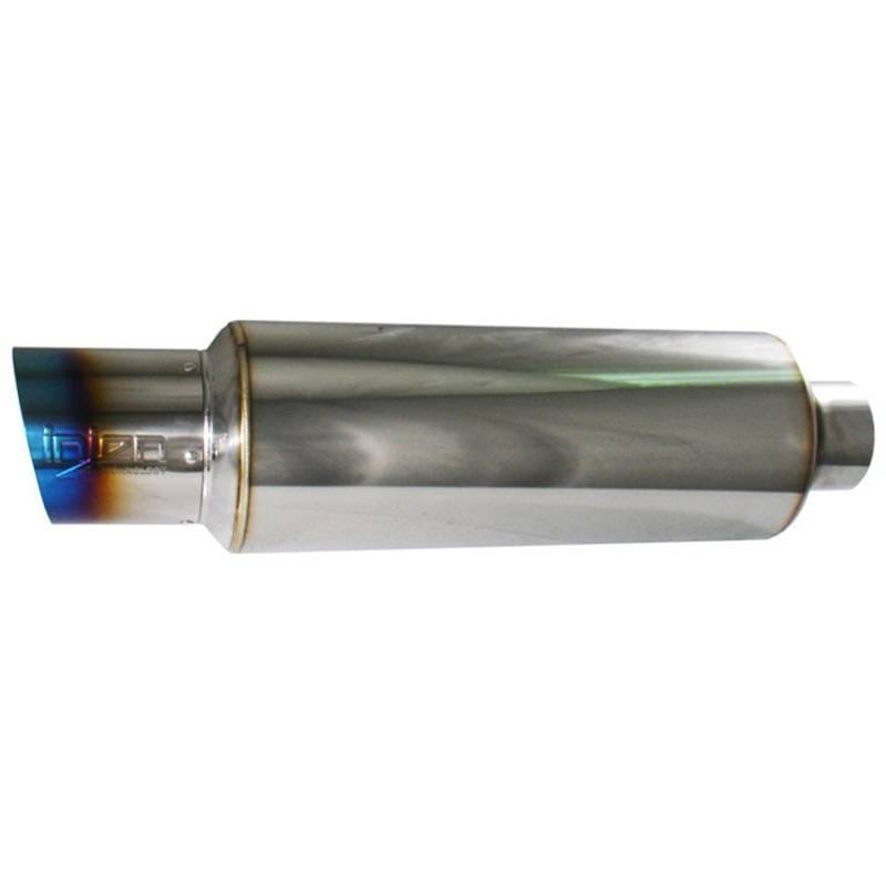 Injen SES300TT Injen 3.00 Universal Muffler w/Titanium burnt rolled Tip and stainless steel resonated inner wall