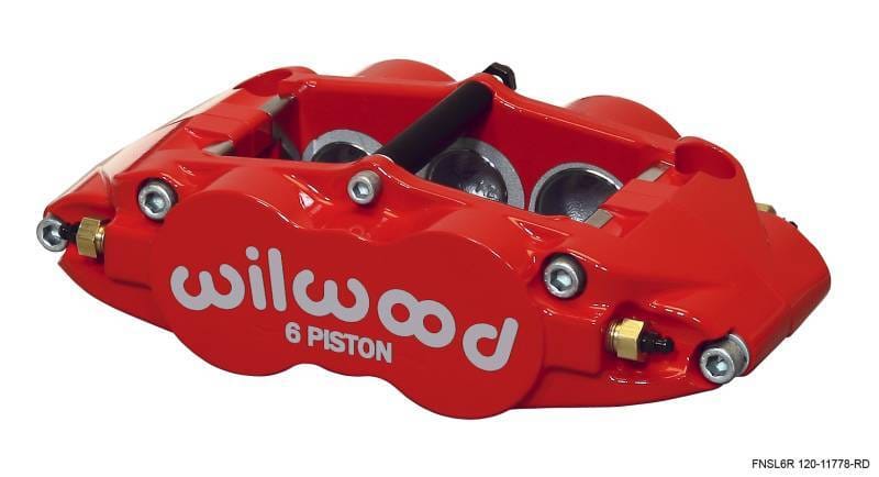 Wilwood 120-11778-RD Wilwood Caliper-Narrow Superlite 6R-RH - Red 1.62/1.12/1.12in Pistons 1.25in Disc