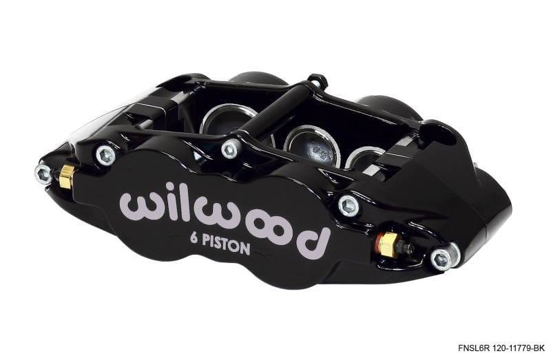 Wilwood 120-11779-BK Wilwood Caliper-Narrow Superlite 6R-LH - Black 1.62/1.12/1.12in Pistons 1.25in Disc