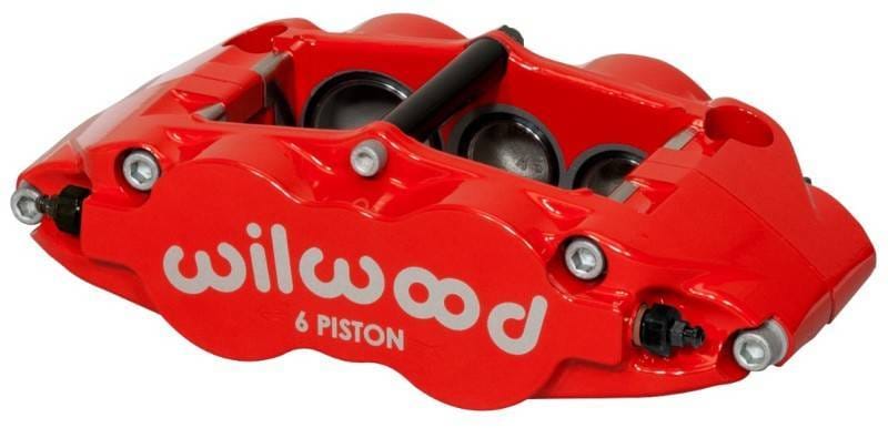 Wilwood 120-11780-RD Wilwood Caliper-Narrow Superlite 6R-RH - Red 1.62/1.12/1.12in Pistons 1.10in Disc