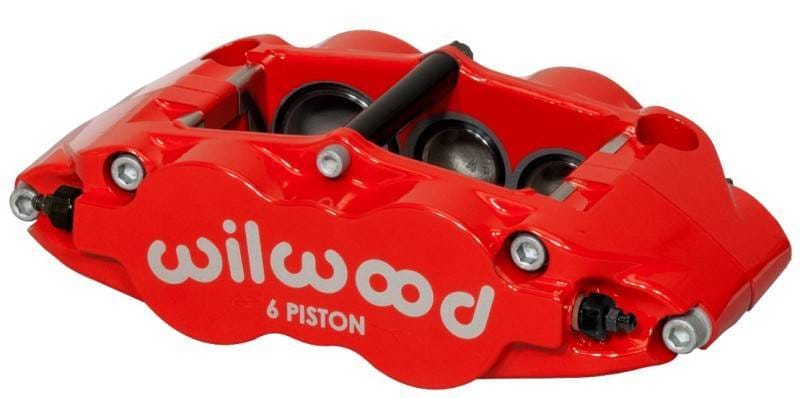 Wilwood 120-11781-RD Wilwood Caliper-Narrow Superlite 6R-LH - Red 1.62/1.12/1.12in Pistons 1.10in Disc