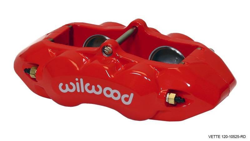 Wilwood 120-10525-RD Wilwood Caliper-D8-4 Front Red 1.88in Pistons 1.25 Disc