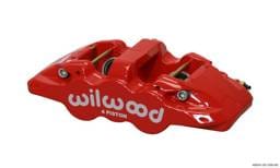 Wilwood 120-13282-RD Wilwood Caliper-Aero4-L/H - Red 1.62/1.38in Pistons 1.25in Disc