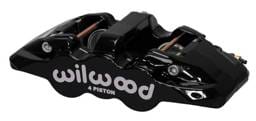 Wilwood 120-13285-BK Wilwood Caliper-Aero4-R/H - Black 1.88/1.62in Pistons 1.25in Disc