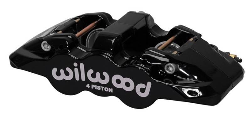 Wilwood 120-13285-BK Wilwood Caliper-Aero4-R/H - Black 1.88/1.62in Pistons 1.25in Disc