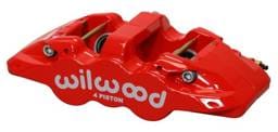 Wilwood 120-13285-RD Wilwood Caliper-Aero4-R/H - Red 1.88/1.62in Pistons 1.25in Disc