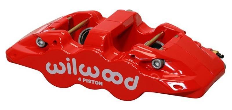 Wilwood 120-13285-RD Wilwood Caliper-Aero4-R/H - Red 1.88/1.62in Pistons 1.25in Disc