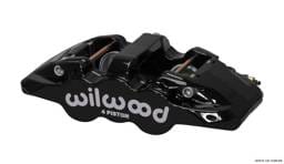 Wilwood 120-13286-BK Wilwood Caliper-Aero4-L/H - Black 1.88/1.62in Pistons 1.25in Disc