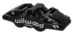 Wilwood 120-13289-BK Wilwood Caliper-Aero6-R/H - Black 1.62/1.12/1.12in Pistons 1.25in Disc