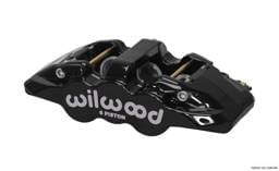 Wilwood 120-13290-BK Wilwood Caliper-Aero6-L/H - Black 1.62/1.12/1.12in Pistons 1.25in Disc