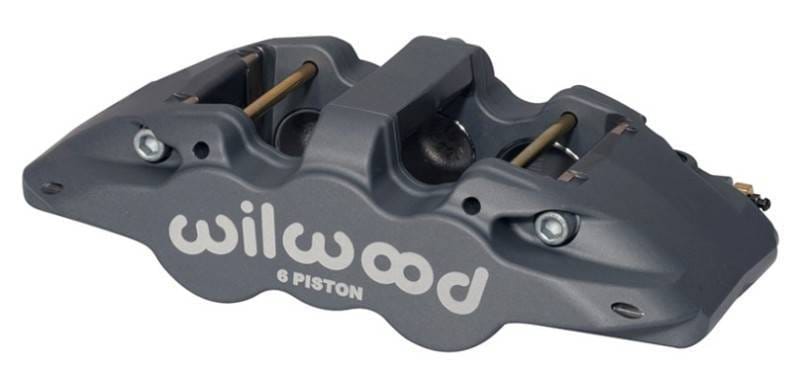 Wilwood 120-13291 Wilwood Caliper-Aero6-R/H - Black Anodize (.80 Thk Pad) 1.62/1.12/1.12in Pistons 1.25in Disc