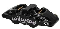 Wilwood 120-13293-BK Wilwood Caliper-Aero6-R/H - Black 1.75/1.38/1.38in Pistons 1.25in Disc
