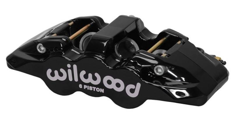 Wilwood 120-13293-BK Wilwood Caliper-Aero6-R/H - Black 1.75/1.38/1.38in Pistons 1.25in Disc