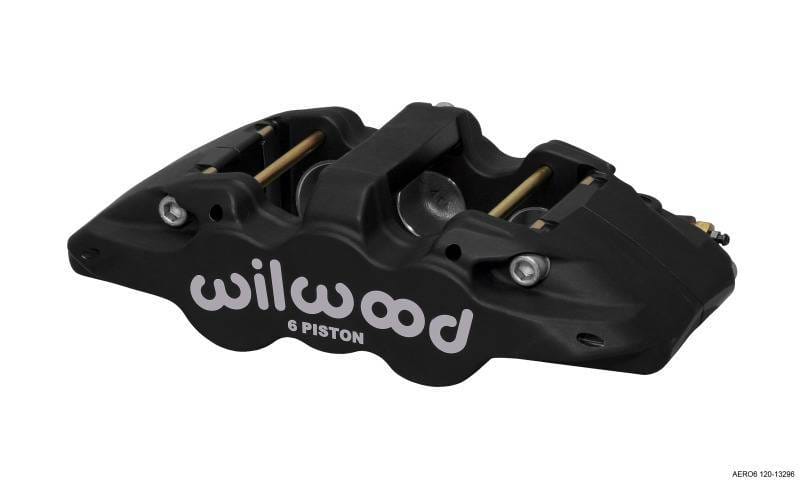 Wilwood 120-13296 Wilwood Caliper-Aero6-L/H - Black Anodize 1.75/1.38/1.38in Pistons 1.25in Disc