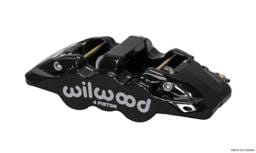 Wilwood 120-13338-BK Wilwood Caliper-Aero4 - Black 1.12/1.12in Pistons 1.10in Disc