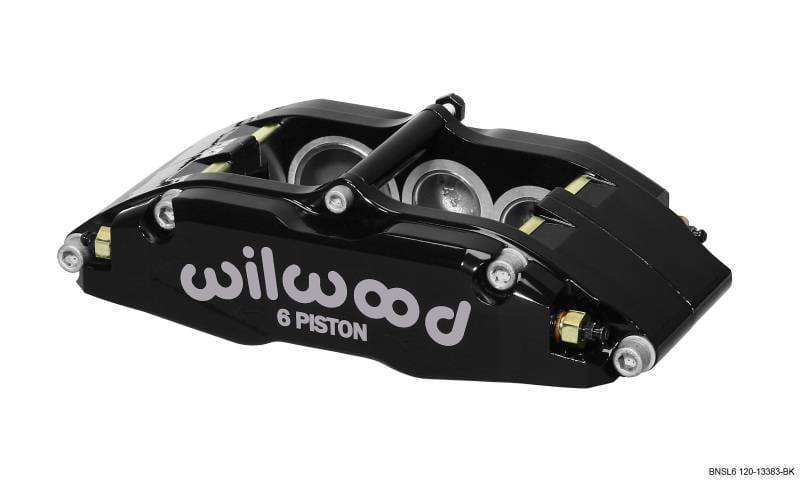 Wilwood 120-13382-BK Wilwood Caliper-BNSL6-RH-Black 1.62/1.12/1.12in Pistons 1.10in Disc